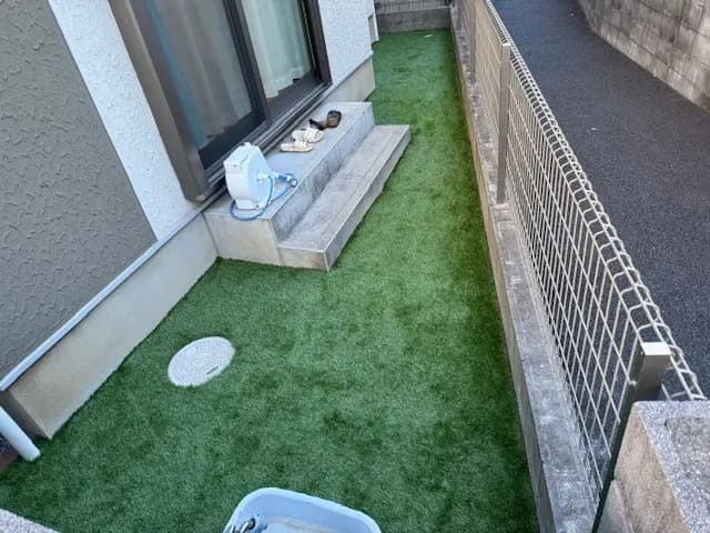 千葉市 M様邸：不規則な小庭も職人技で感激