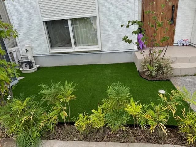 柏市 A様邸：天然芝から人工芝へリフォーム